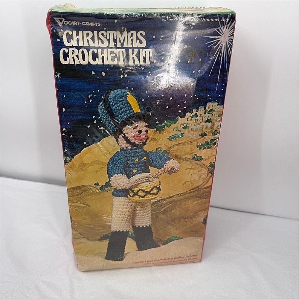 Vogart Crafts Christmas Crochet Kit Drummer Boy Vintage Holiday Craft DIY
